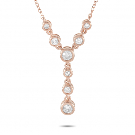 LB Exclusive 14K Rose Gold 0.25 ct Diamond Pendant Necklace