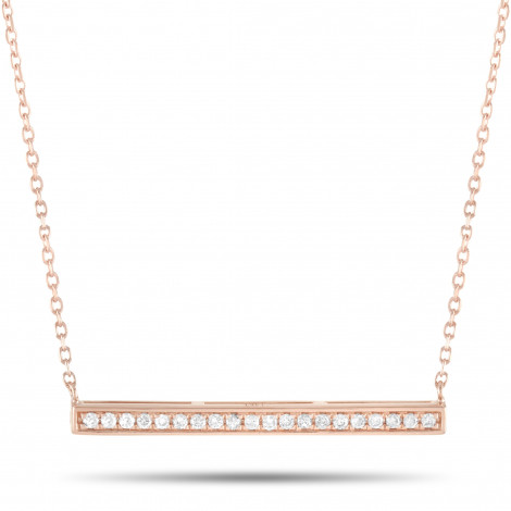 LB Exclusive 14K Rose Gold 0.10 ct Diamond Pendant Necklace