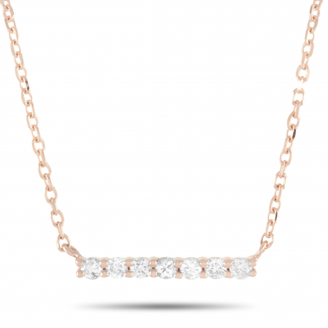 LB Exclusive 14K Rose Gold 0.10 ct Diamond Pendant Necklace