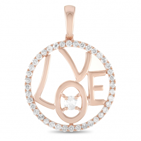 LB Exclusive 14K Rose Gold 0.30 ct Diamond Pendant