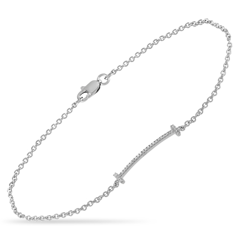 LB Exclusive 14K White Gold 0.10ct Diamond Bracelet