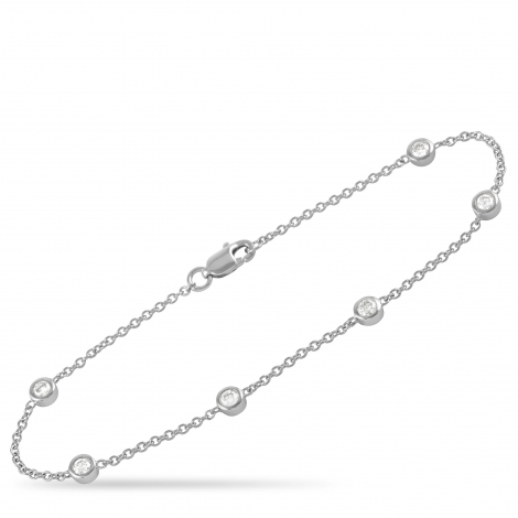 LB Exclusive 14K White Gold 0.55 ct Diamond Bracelet 