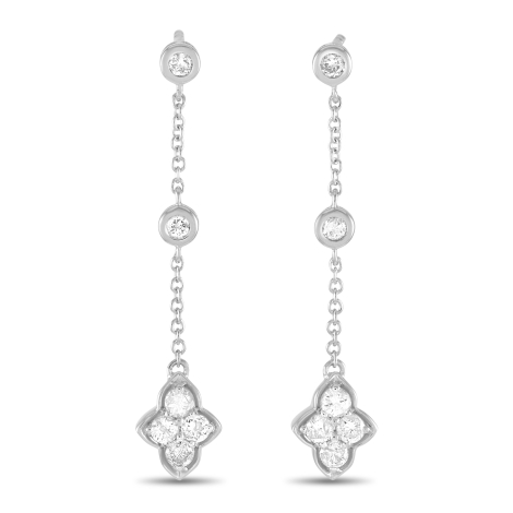 LB Exclusive 14K White Gold 0.40ct Diamond Dangle Earrings