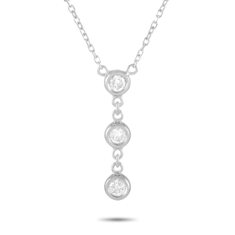 LB Exclusive 14K White Gold 0.15ct Diamond Necklace