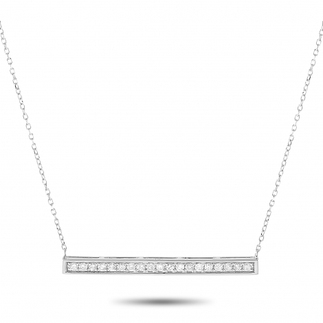 LB Exclusive 14K White Gold 0.25 ct Diamond Pendant Necklace