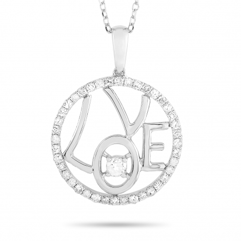 LB Exclusive 14K White Gold 0.30 ct Diamond Pendant Necklace