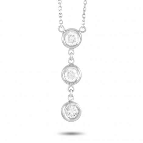 LB Exclusive 14K White Gold 0.45ct Diamond Pendant Necklace