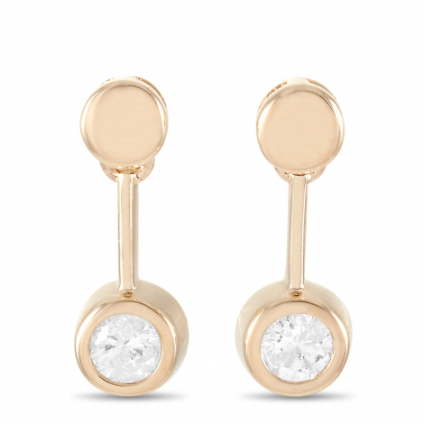 LB Exclusive 14K Yellow Gold 0.16 ct Diamond Earrings