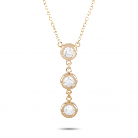 LB Exclusive 14K Yellow Gold 0.35 ct Diamond Pendant Necklace