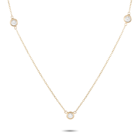 LB Exclusive 14K Yellow Gold 0.25ct Diamond Necklace