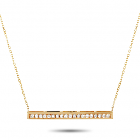 LB Exclusive 14K Yellow Gold 0.25 ct Diamond Pendant Necklace