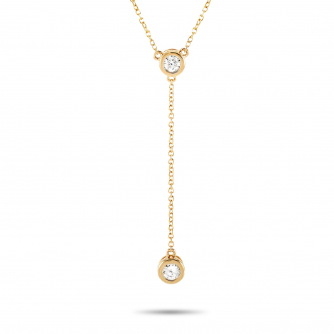 LB Exclusive 14K Yellow Gold 0.20 ct Diamond Pendant Necklace