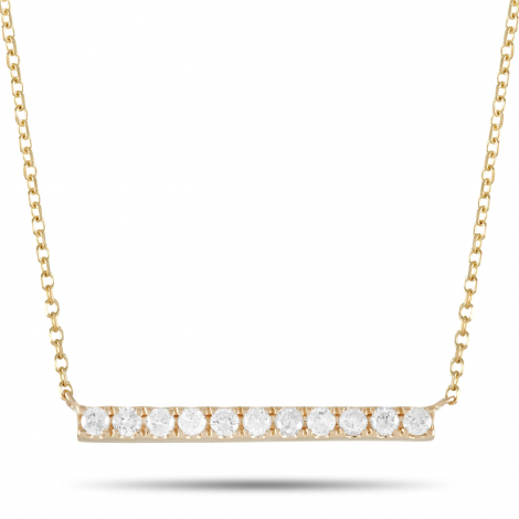 LB Exclusive 14K Yellow Gold 0.25 ct Diamond Pendant Necklace