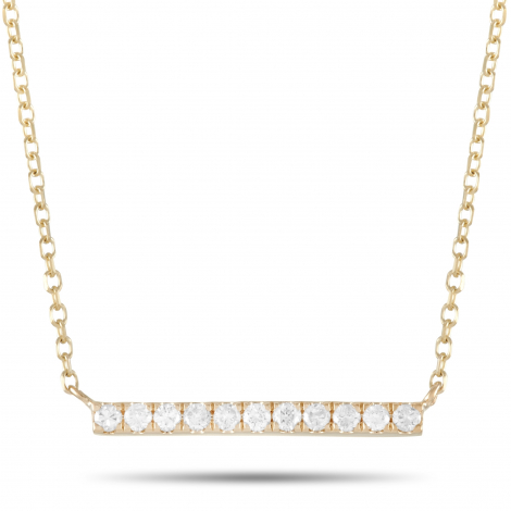 LB Exclusive 14K Yellow Gold 0.10 ct Diamond Pendant Necklace