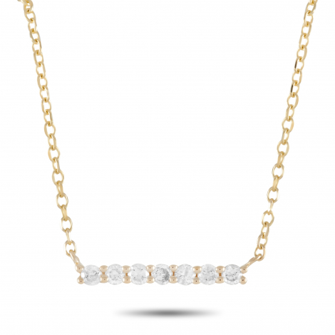 LB Exclusive 14K Yellow Gold 0.10 ct Diamond Pendant Necklace