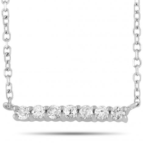 LB Exclusive 14K White Gold 0.10 ct Diamond Pendant Necklace