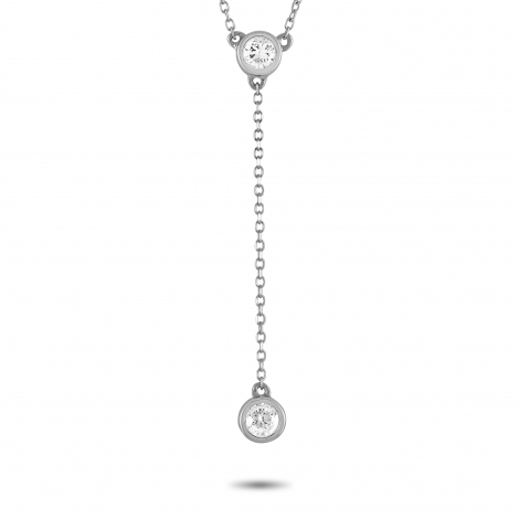 LB Exclusive 14K White Gold 0.20 ct Diamond Pendant Necklace