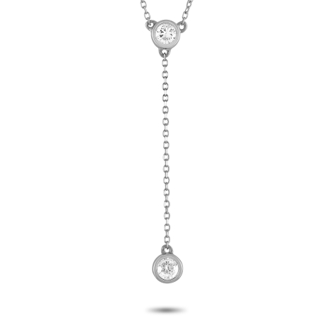 LB Exclusive 14K White Gold 0.20ct Diamond Necklace