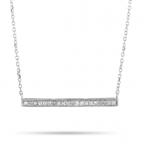 LB Exclusive 14K White Gold 0.10 ct Diamond Pendant Necklace