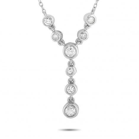 LB Exclusive 14K White Gold 0.25 ct Diamond Pendant Necklace