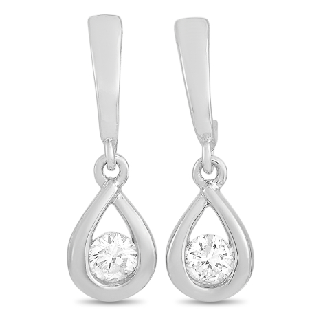 LB Exclusive 14K White Gold 0.20ct Diamond Earrings