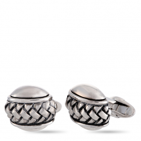 Scott Kay Sterling Silver Oval Cufflinks