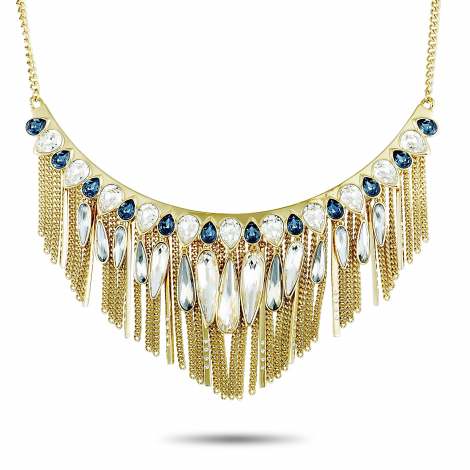 Swarovski Gipsy Yellow Gold-Plated Crystal Necklace