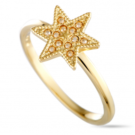 Swarovski Field Yellow Gold-Plated Crystal Star Ring