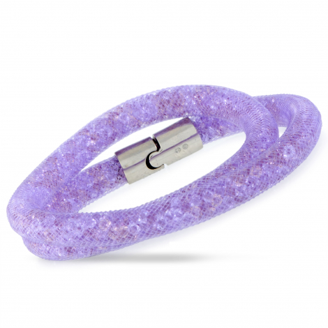 Swarovski Stardust Mauve Crystal Double Bracelet