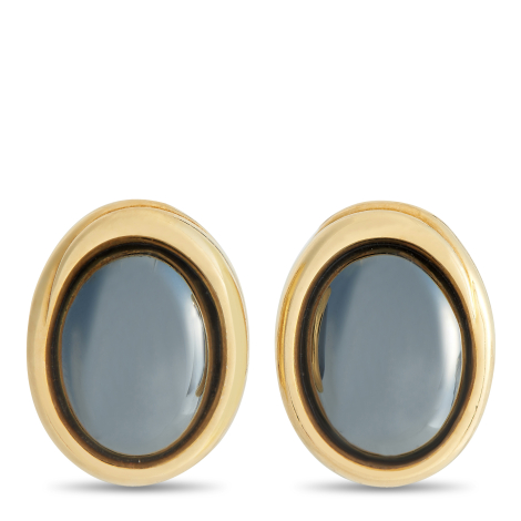 Tiffany & Co. Angela Cummings 18K Yellow Gold Hematite Clip-On Earrings